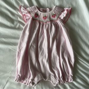 Petit Bebe Smocked Strawberry Jumper
